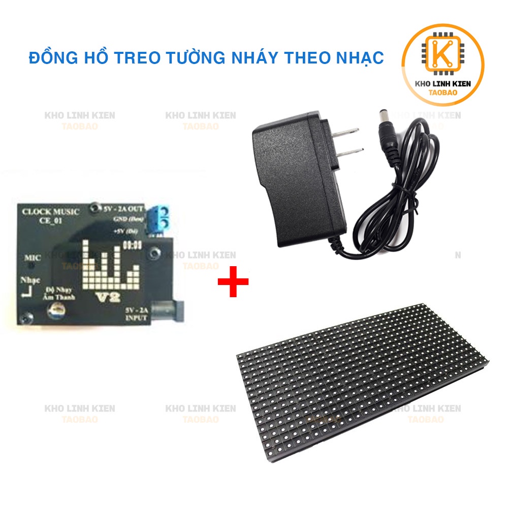 Đồng hồ treo tường, để bàn nháy theo nhạc