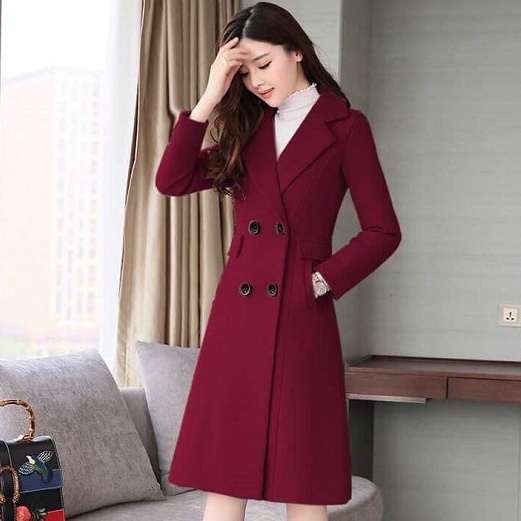 Áo Dạ Nữ - Áo Khoác Dạ Len Nữ Dáng Dài Cổ Vest Cao Cấp Sang Trọng | BigBuy360 - bigbuy360.vn