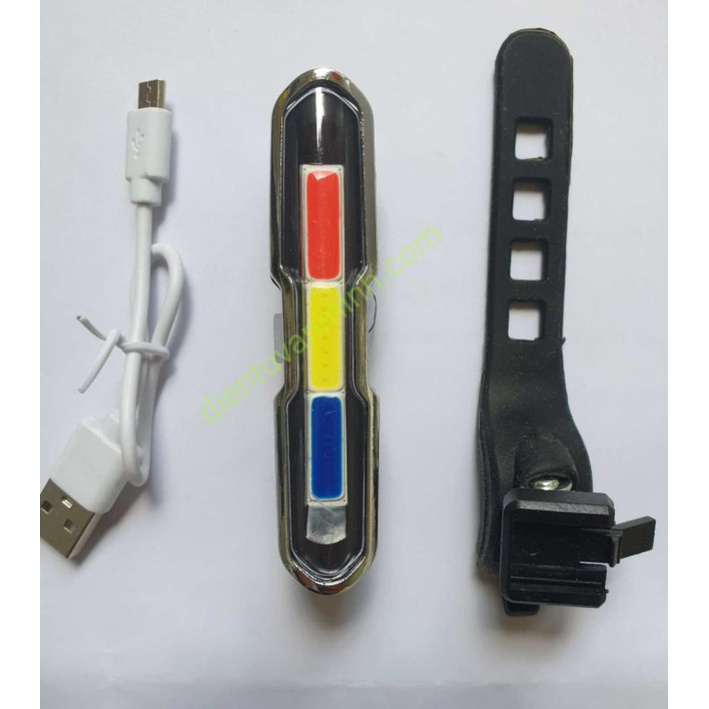 Đèn chớp led sạc USB đuôi xe đạp