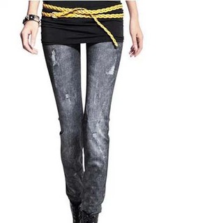 Quần Legging Giả Jean Rách Ít MS279 (GS45)