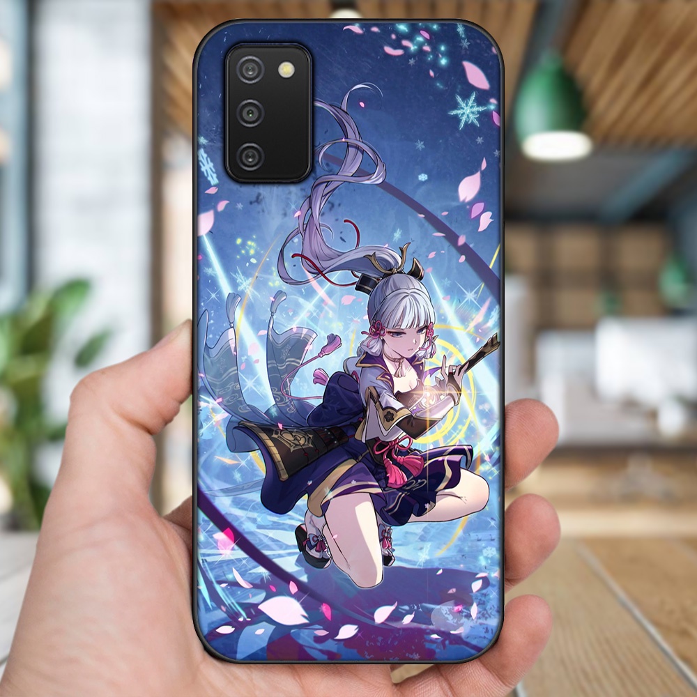 Ốp lưng Samsung A03S viền đen in hình Ayaka Genshin Impact