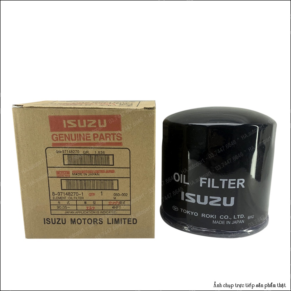 Lọc dầu nhớt Isuzu EFL, EFL250, Forward động cơ 4HK1. (ISZ)