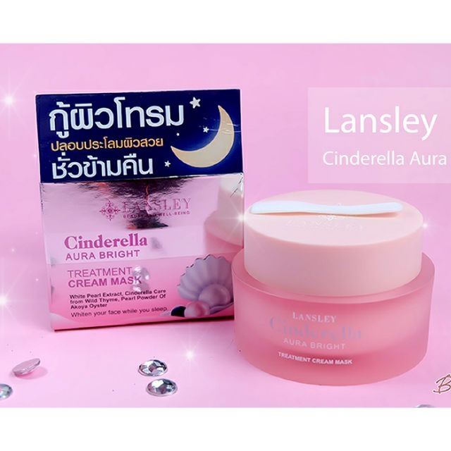 Mặt Nạ Kem Dưỡng Trắng Da LANSLEY Aura Cinderella Bright Treatment Cream Mask