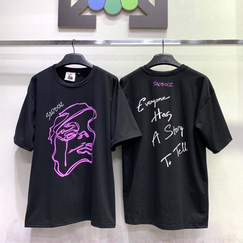 Áo thun sad boiz sad story logo hình thêu nam nữ áo sadboiz thêu mặt cười full tag | BigBuy360 - bigbuy360.vn