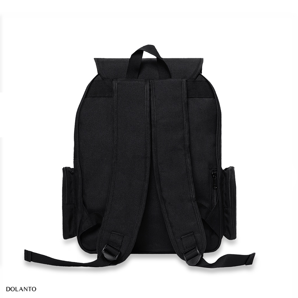 Balo Đi Học DAYPACK Chống Nước Cao Cấp Thời Trang Rẻ Đẹp Nhẹ Vải Canvas Đen Đựng Laptop Đi Chơi Du Lịch Nam Nữ DOLANTO