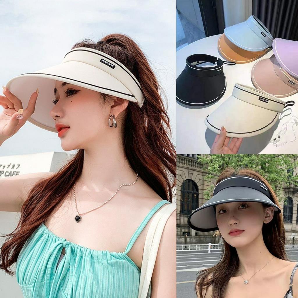 Mũ Chống Nắng Thời Trang/ Nón Nam Nữ Nửa Đầu Rộng Vành Chống UV Năng Động Trẻ Trung