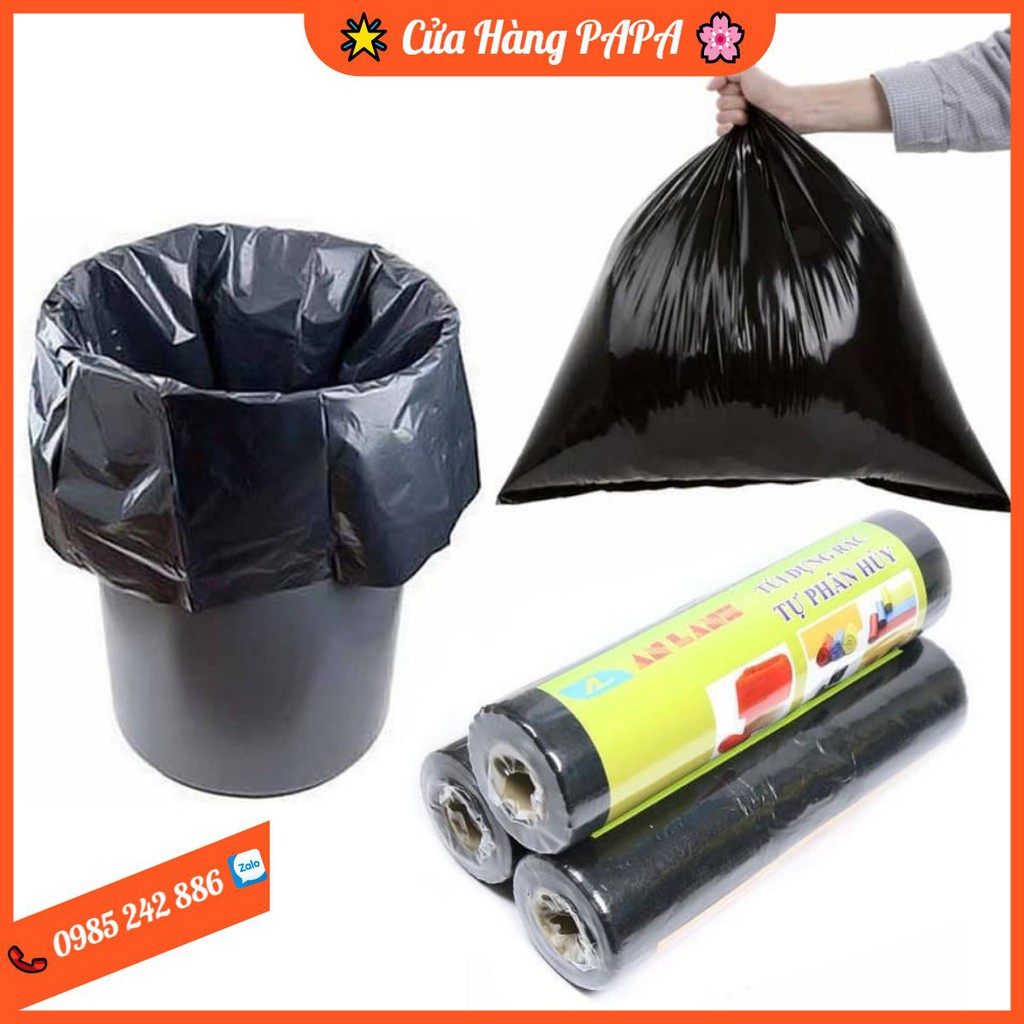 -𝐒𝐀𝐋𝐄- Túi Đựng Rác Tự Phân Hủy AN LÀNH 53 x 63 cm ( 1 CUỘN DÀI TO)