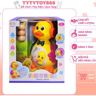 Đồ chơi cho bé, vịt đẻ trứng khổng lồ phát nhạc có đèn chạy pin-tytytoys88
