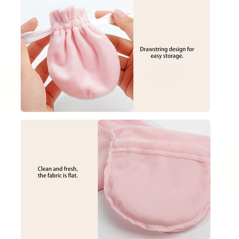 Túi Dây Rút Đựng Trang Sức Bằng Vải Nỉ Màu Hồng