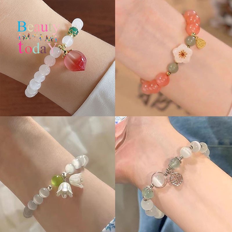 Vòng Tay Đính Đá Ngọc Bích Nhân Tạo Thời Trang Cho Nữ