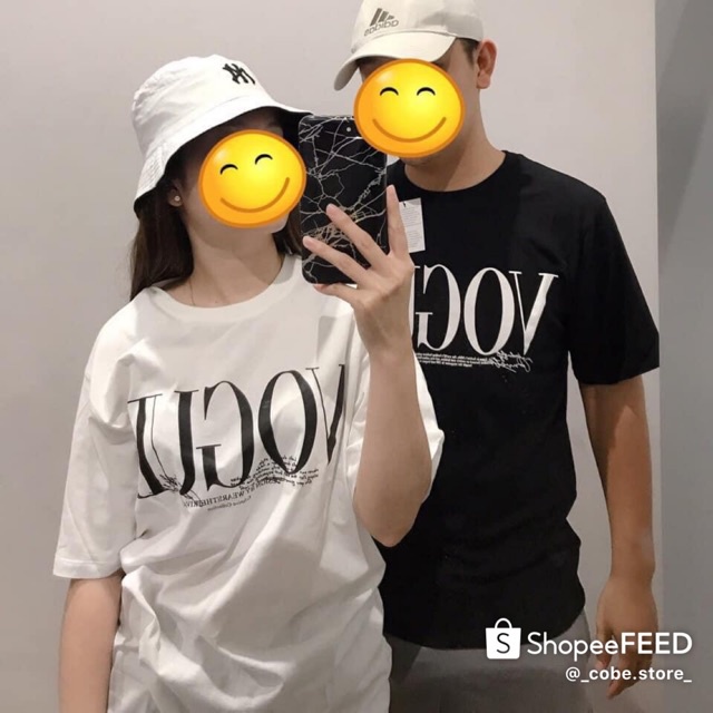 Áo thun Vogue Cotton Áo Thun Tay lỡ nam nữ, áo phông unisex from rộng Oversize (V104)