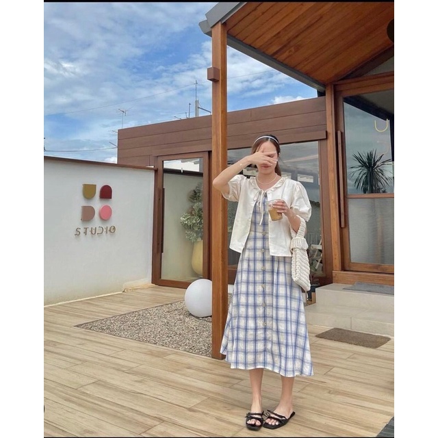 áo sơ mi bèo nhỏ cột nơ 6138