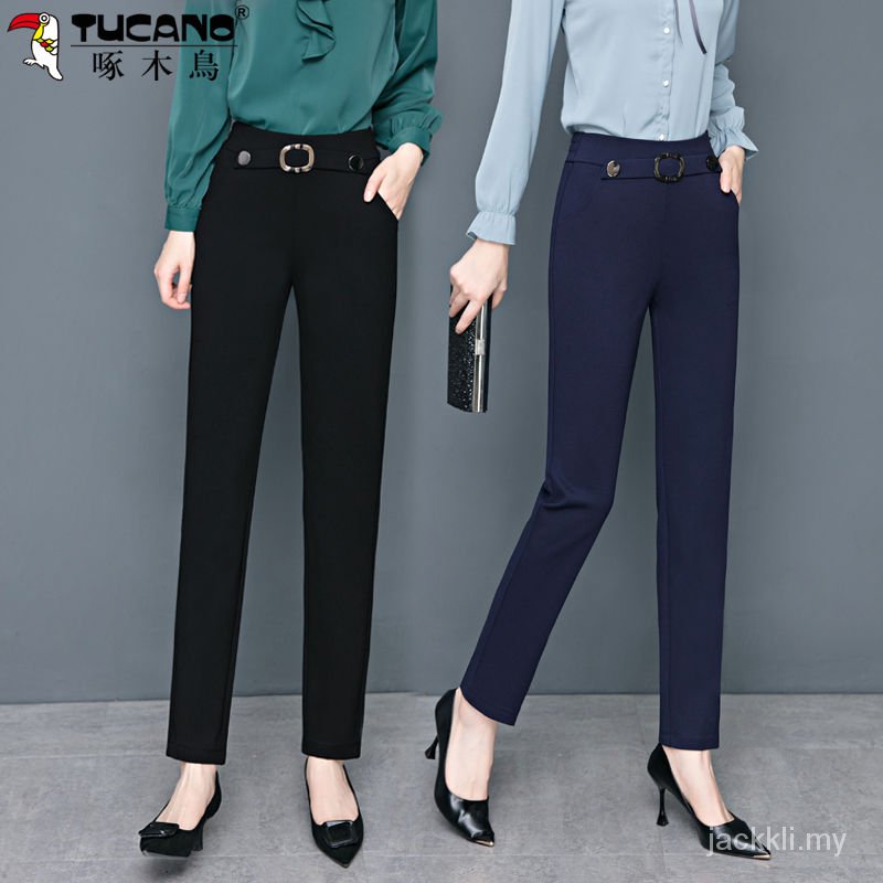 Quần Tây Đen Lưng Cao Ống Đứng Thời Trang Xuân Thu Cho Nữ Trung Niên | BigBuy360 - bigbuy360.vn