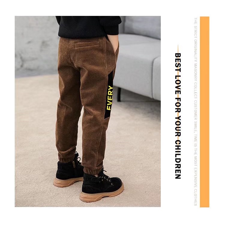 Quần Nhung Thiết Kế Mới Kiểu Dáng Đơn Giản Thời Trang Mùa Xuân Thu Dành Cho Bé Trai