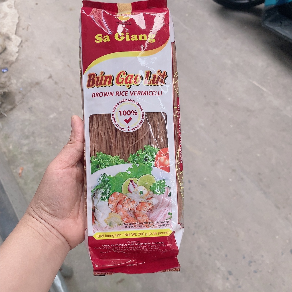 Bún gạo lứt Sa Giang (200g), bún gạo lức thực dưỡng, Eatclean