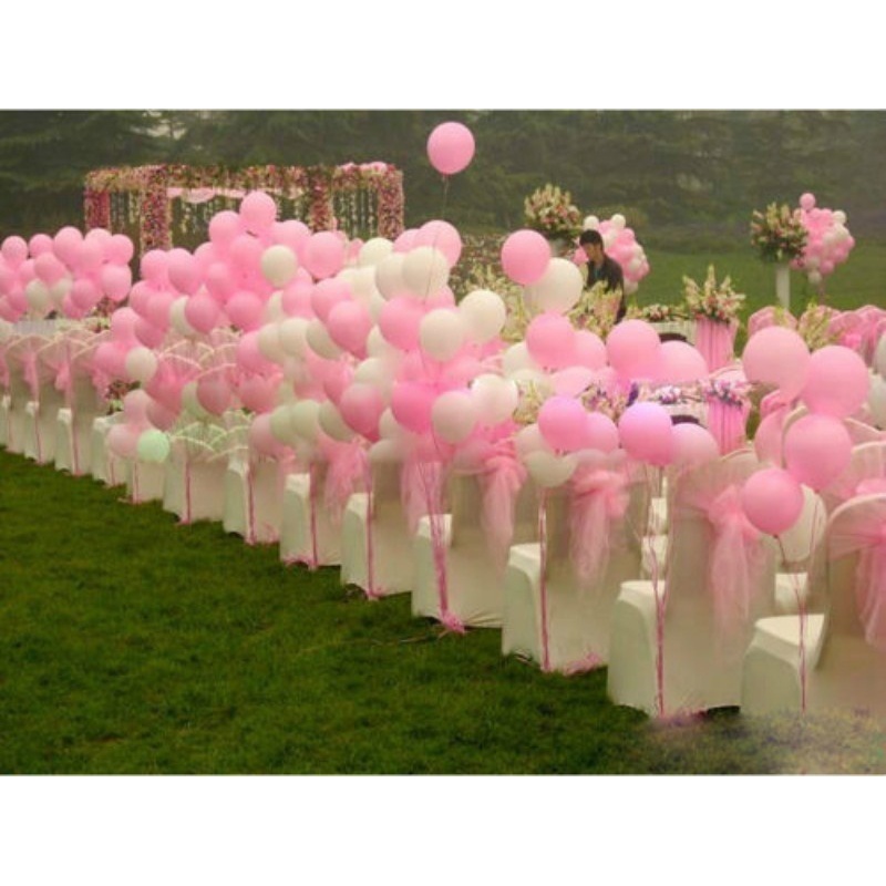 Set 20 Bong Bóng Khí Heli Bằng Latex Chất Lượng Cao Dùng Trang Trí Tiệc Cưới / Sinh Nhật