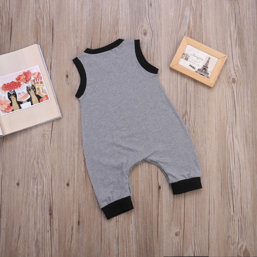 ღ♛ღHot Summer Cute Baby Boys Bear Clothes Sleeveless Bodysuit Jumpsuit Romper Outfits