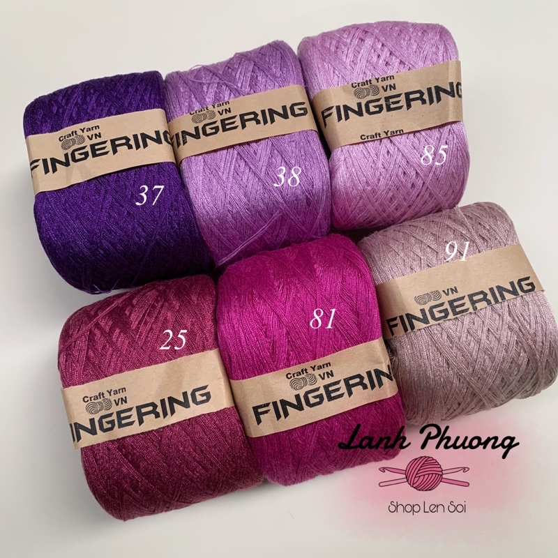 Sợi Fingering Cotton Bóng Chập 4, Đan Móc Váy Áo, Bikini Mùa Hè