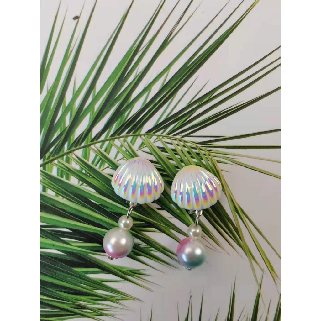 (5 pcs) Bộ Trang Sức Hình Đuôi Cá Đính Ngọc Trai Nhân Tạo Cho Bé Gái