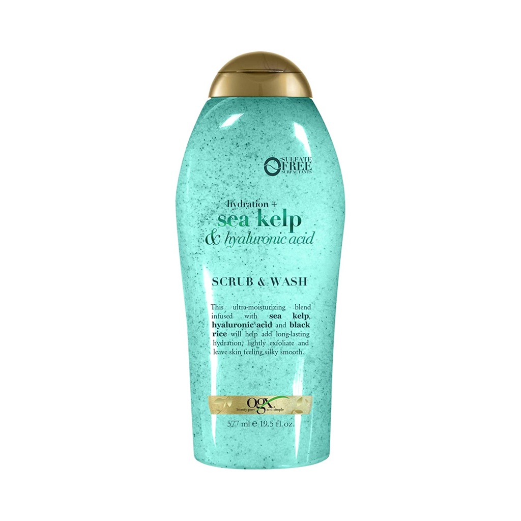 SỮA TẮM OGX BODY SCRUB WASH  TẨY TẾ BÀO CHẾT DƯỠNG DA TRẮNG MỊN 577ML