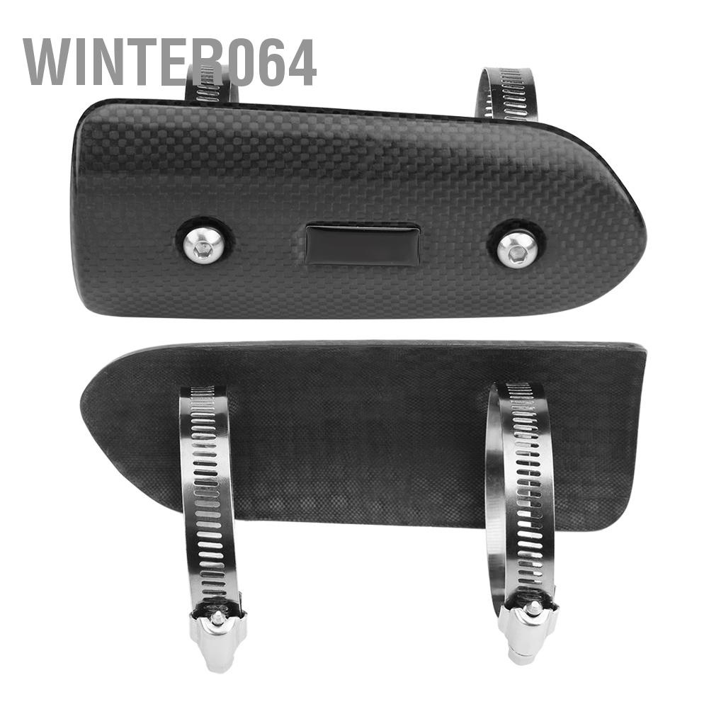 Ốp Bảo Vệ Ống Xả Nhiệt Bằng Sợi Carbon Cho Xe Mô Tô Winter064