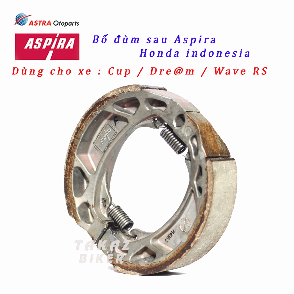 Bố Thắng Đùm Trước và Sau Thương Hiệu Aspira Dùng cho xe Dream Cup Wave anpha Wave RS Angel Future125