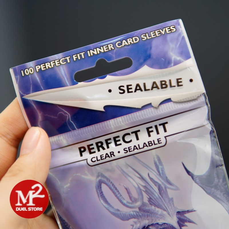 Bọc bài Standard size Dragon Shield Perfect Fit Sealable - 100 cái CLEAR - Dành cho thẻ bài Pokemon Magic