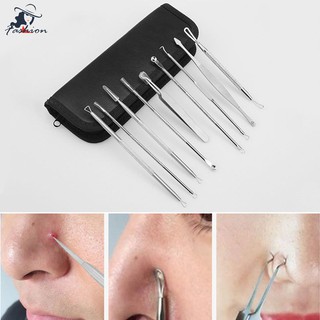 Bộ dụng cụ nặn mụn đầu đen và mụn trứng cá bằng thép không gỉ