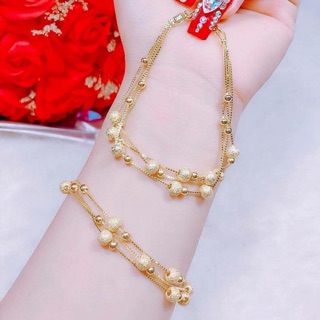 Lắc tay nữ bạc xi vàng italy cao cấp 925 không phai màu
