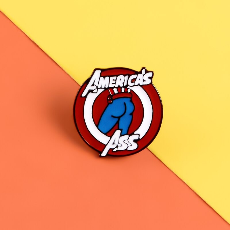 [Mã FASTGRET4 giảm 10% đơn 99K] Pin cài áo khiên America Ass của Captain America - GC230