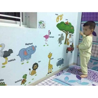 decal dán tường thú tiếng anh