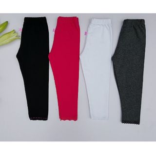 Combo quần legging trơn bé gái