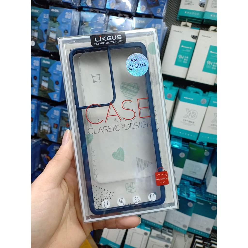 Ốp lưng chống sốc Likgus Samsung S22 Plus S22 ultra S21 PLus S21 Ultra Viền màu