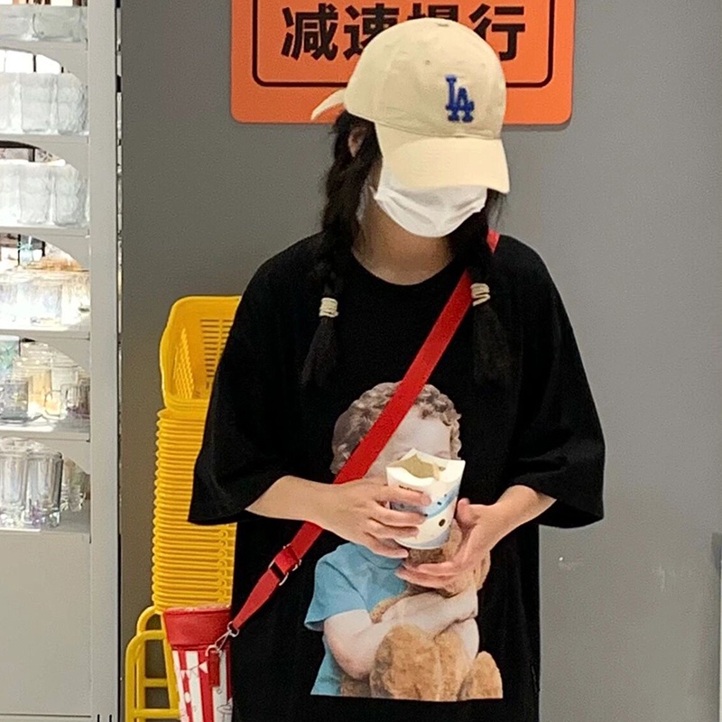 NRVP Áo Thun Cotton Tay Ngắn Cổ Tròn Màu Trơn Thời Trang Dành Cho Nữ