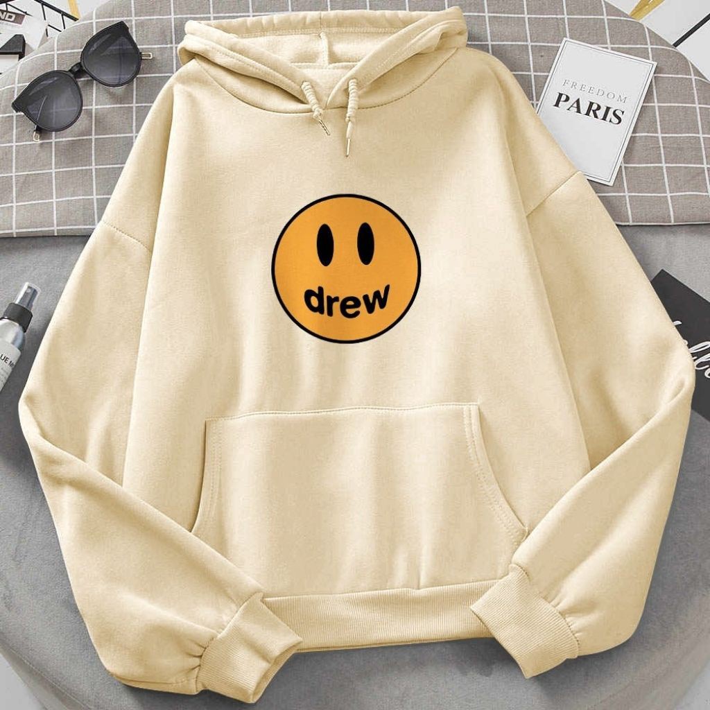 ÁO HOODIE NỈ UNISEX IN ICON MẶT CƯỜI DREW