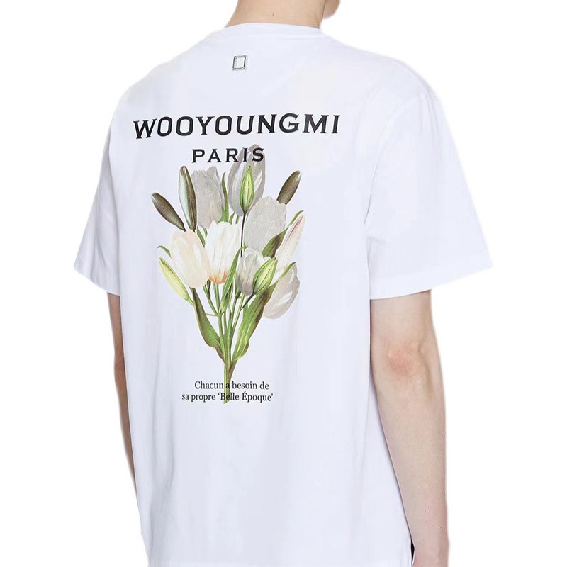 Áo Thun Ngắn Tay In Hình Hoa tulip Thời Trang Cho Cặp Đôi