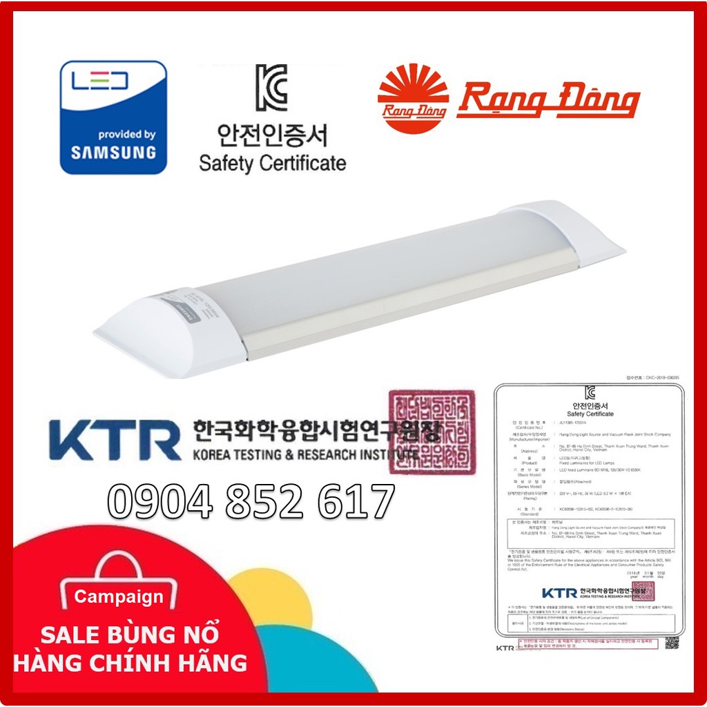Bộ đèn tuýp LED bán nguyệt Rạng Đông 9W 30 cm , M26L 30/9W (KC Korea)