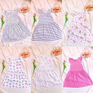 Đầm / váy cotton bé gái HM xuất dư size 9-15t