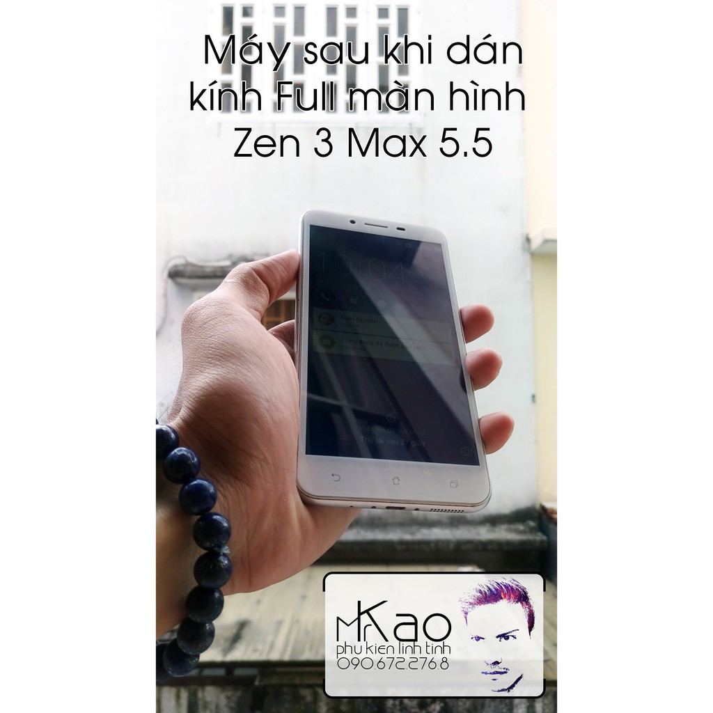 Zenfone 3 MAX 5.5" (ZC553KL) - Kính Cường Lực Full màn hình