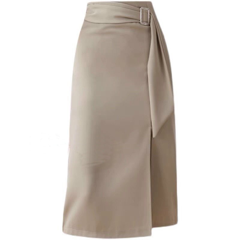 Chân váy xẻ tà trước đính nơ sang chảnh | BigBuy360 - bigbuy360.vn