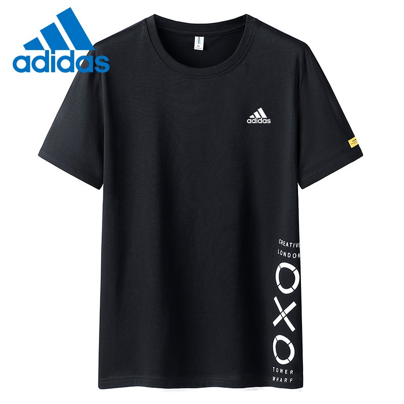 Adidas Mới Áo Thun Ngắn Tay Cổ Tròn Dáng Rộng Cho Nam