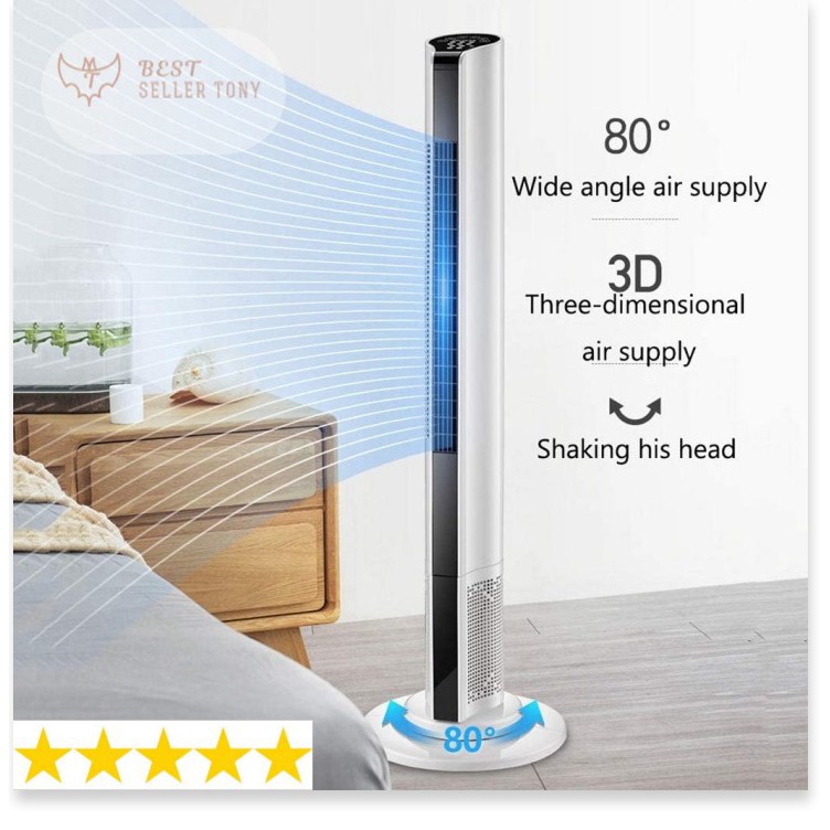 Quạt tháp X điều hoà siêu mát 50W 80 độ kết hợp thổi hơi lạnh