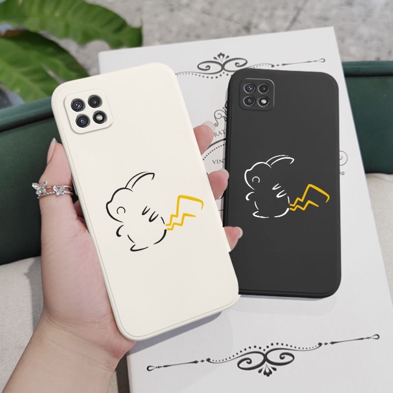 Ốp Điện Thoại Mềm Họa Tiết Em Bé Tia Chớp Bảo Vệ Toàn Diện Cho Samsung Galaxy A22 A12 4G 5G A02 A02S