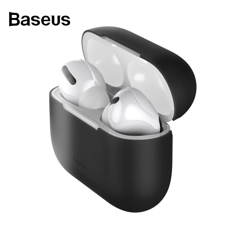 Vỏ Baseus Bảo Vệ Hộp Sạc Tai Nghe Airpods Pro 1:1 Bằng Silicon Mềm Siêu Mỏng