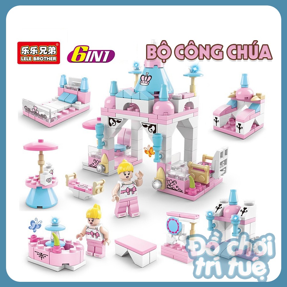 Bộ ghép hình Lego 6 trong 1 giá rẻ đề cho bé trai, bé gái - Đồ chơi trí tuệ Hà Nội