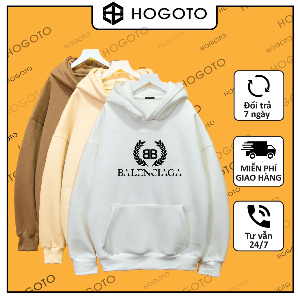 Áo nỉ hoodie BB LUA Hogoto shop , Áo nỉ hoodie unisex nam nữ form rộng oversize chất liệu Cotton