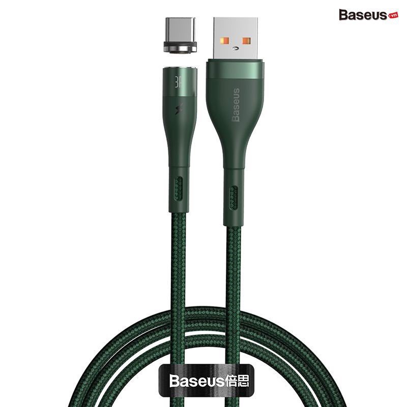 Cáp từ hỗ trợ sạc nhanh Baseus Zinc Magnetic Gen5 Safe Fast Charging Cable (USB to Type C 3A)