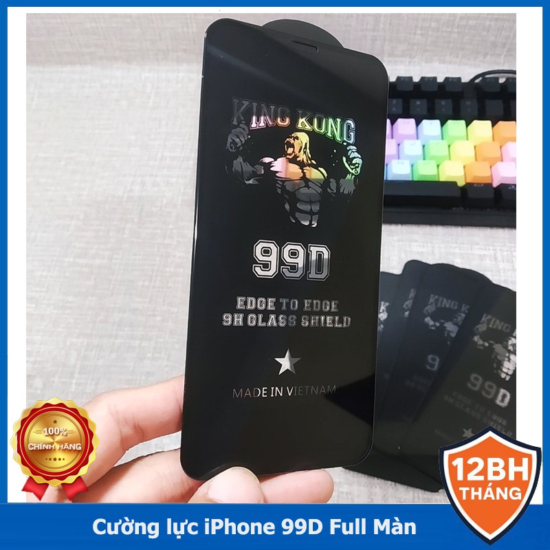 Cường lực iPhone 99D Full màn - Miếng dán iphone Kingkong