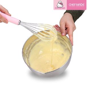 Chefmade Hello Kitty Tay cầm chống trượt bằng thép không gỉ Kem thủ công Máy đánh trứng Máy trộn nhà bếp Dụng cụ làm bánh gia dụng Dụng cụ làm bánh KT7007