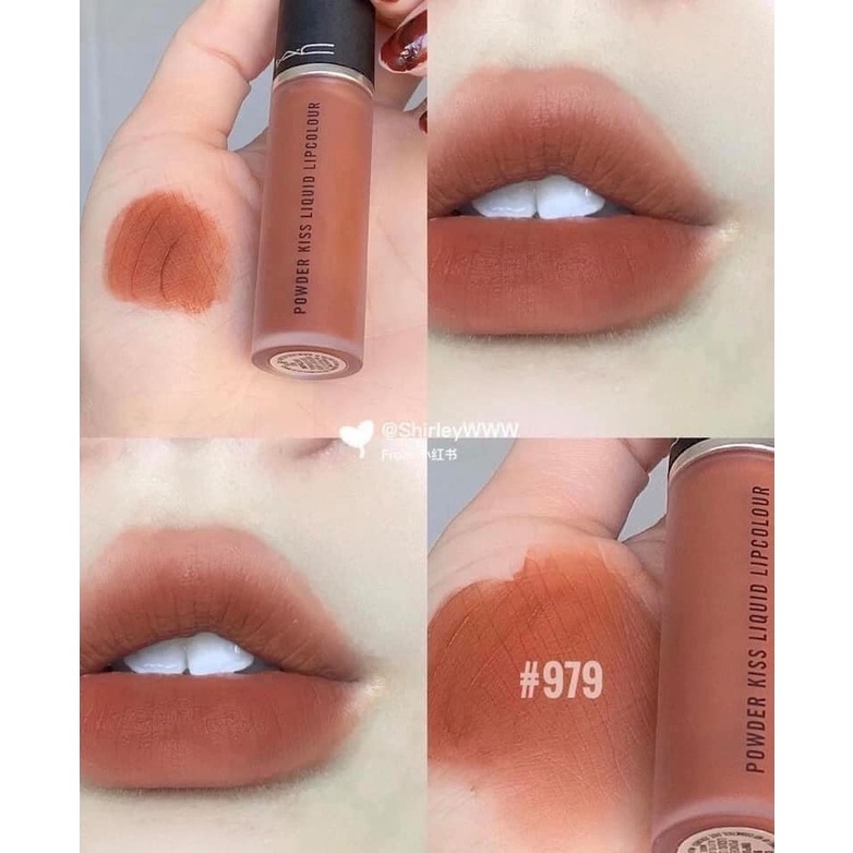 Son kem lì MAC Powder Kiss Liquid màu 979 Impulsive